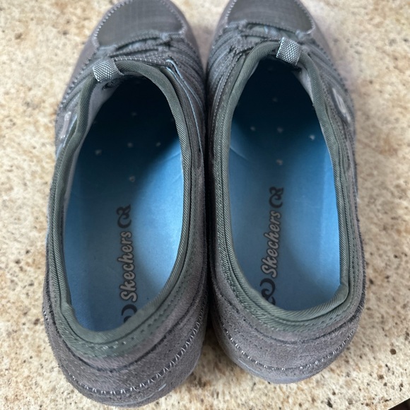 Skechers Womens Sz 9 Bikers Lite Relive Gray/Blue Slip On Casual/Athletic Shoes - Picture 4 of 9